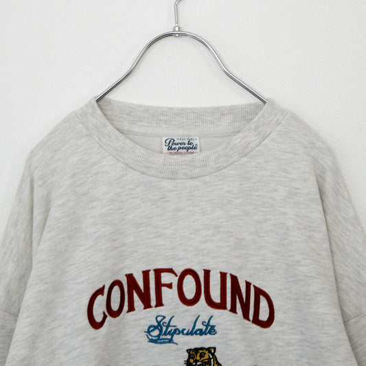 TIGER タイガー刺繍 スウェットトップ KINARI WHITE