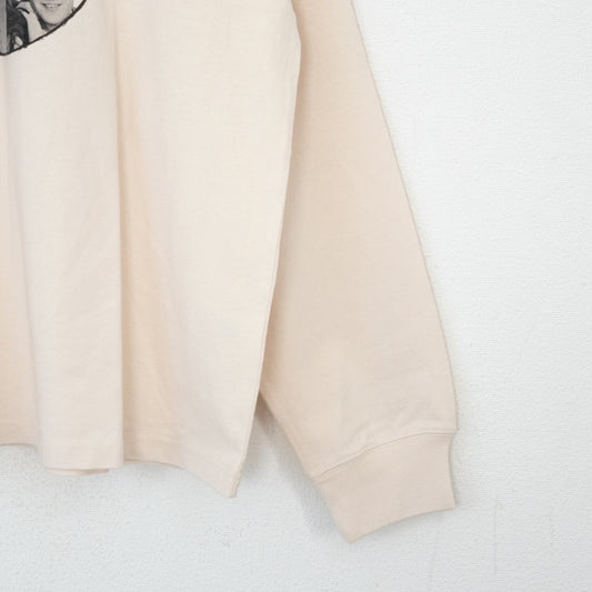 THE BEATLES Circle Photo Long T-Shirt WHITE