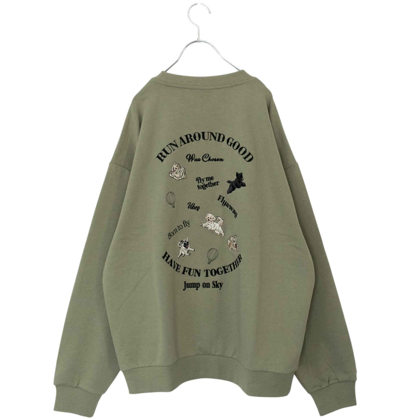 フライング DOG スウェットトップ GREEN