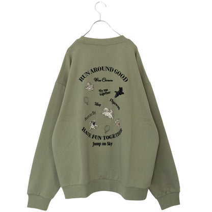 フライング DOG スウェットトップ GREEN