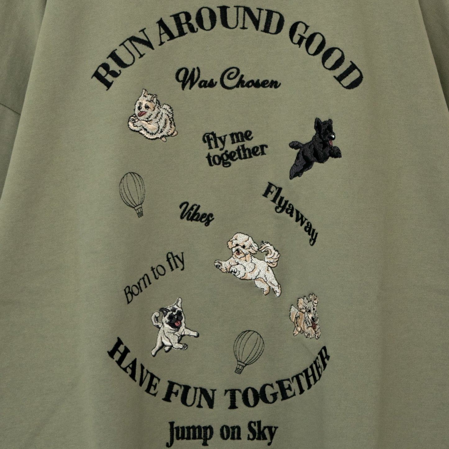 フライング DOG スウェットトップ GREEN