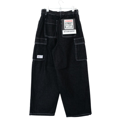 VISION STREET WEAR SKATER PANTS Wide Denim Pants BLACK