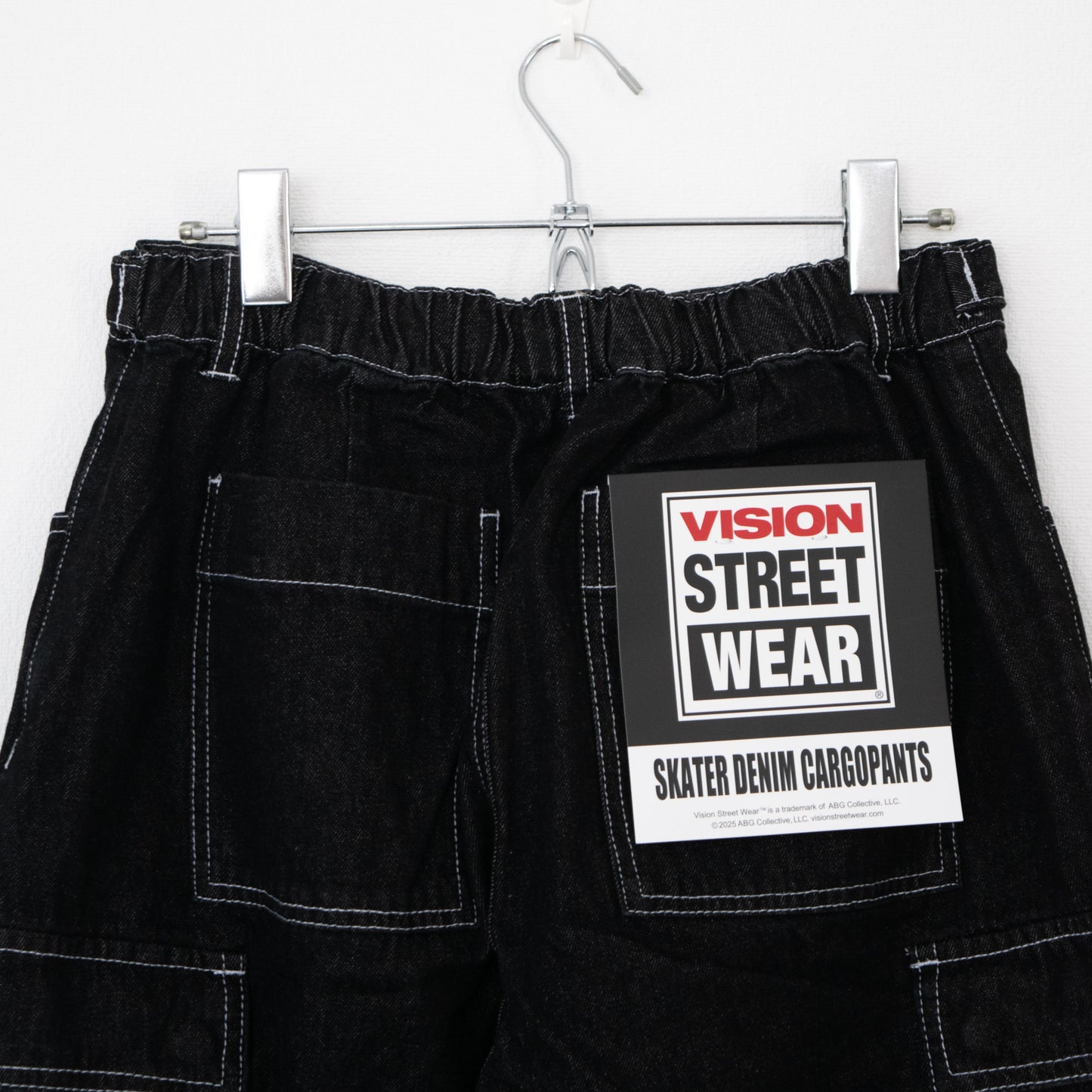 VISION STREET WEAR SKATER PANTS Wide Denim Pants BLACK