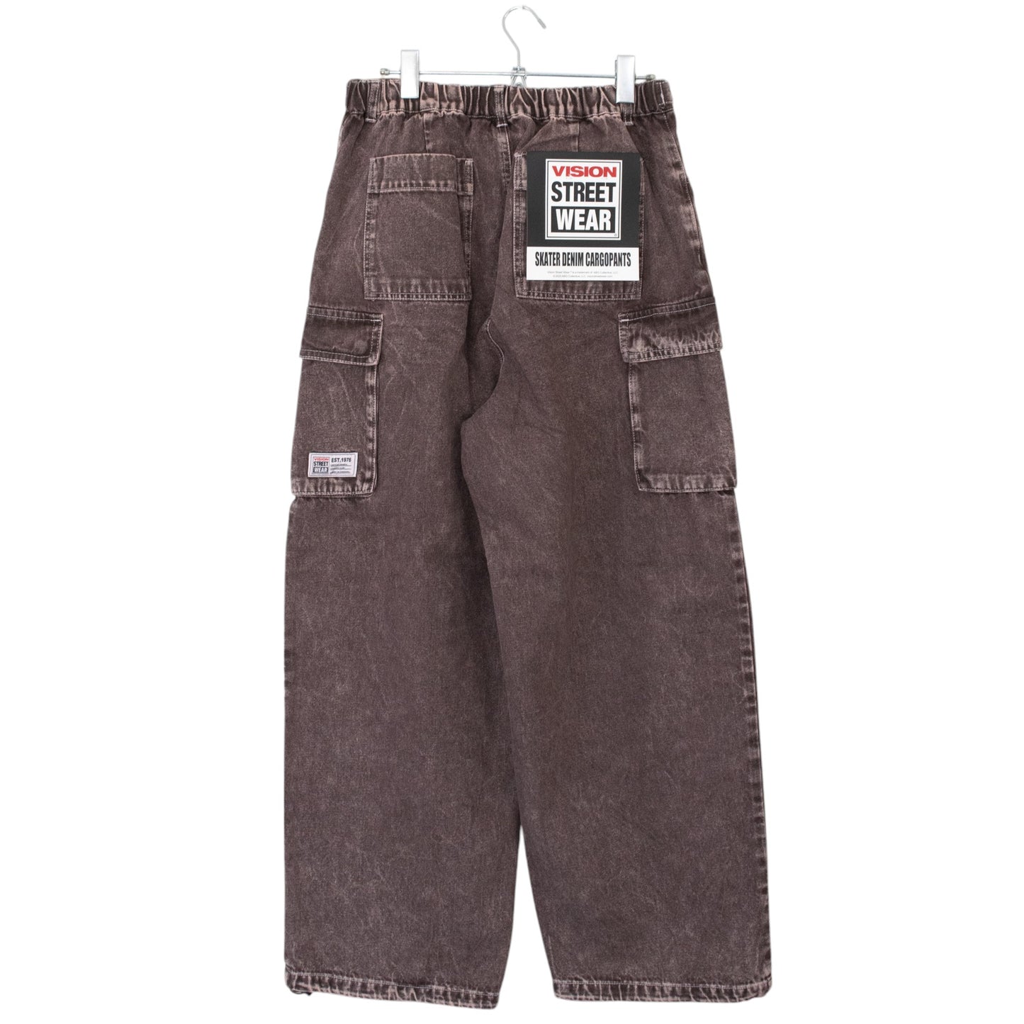VISION STREET WEAR SKATER PANTS Wide Denim Pants BROWN