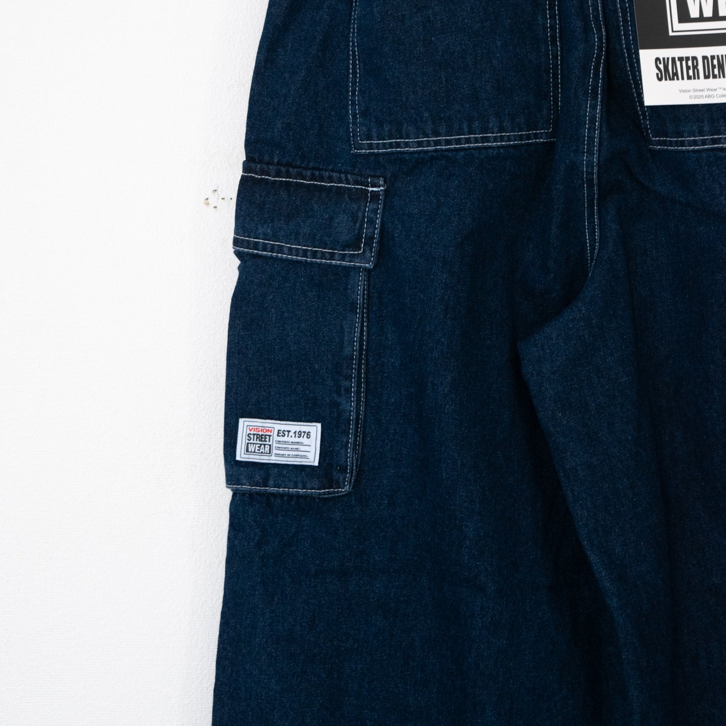 VISION STREET WEAR SKATER PANTS Wide Denim Pants NAVY