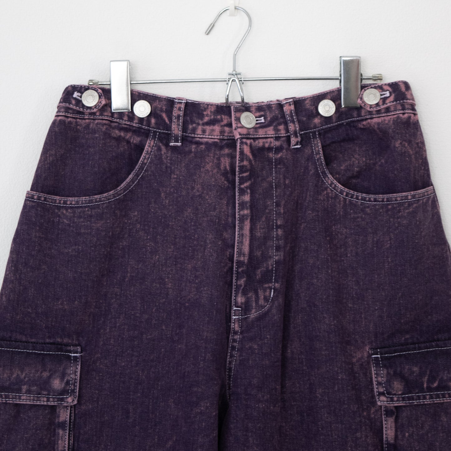 VISION STREET WEAR SKATER PANTS ワイドデニムパンツ PURPLE