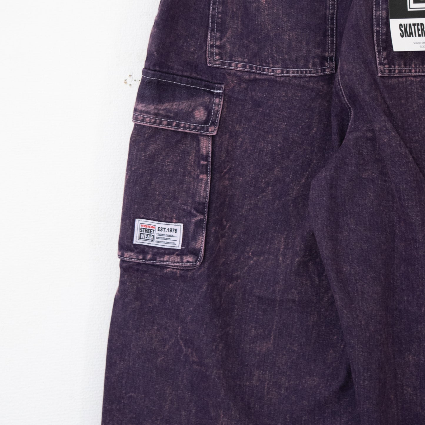 VISION STREET WEAR SKATER PANTS ワイドデニムパンツ PURPLE