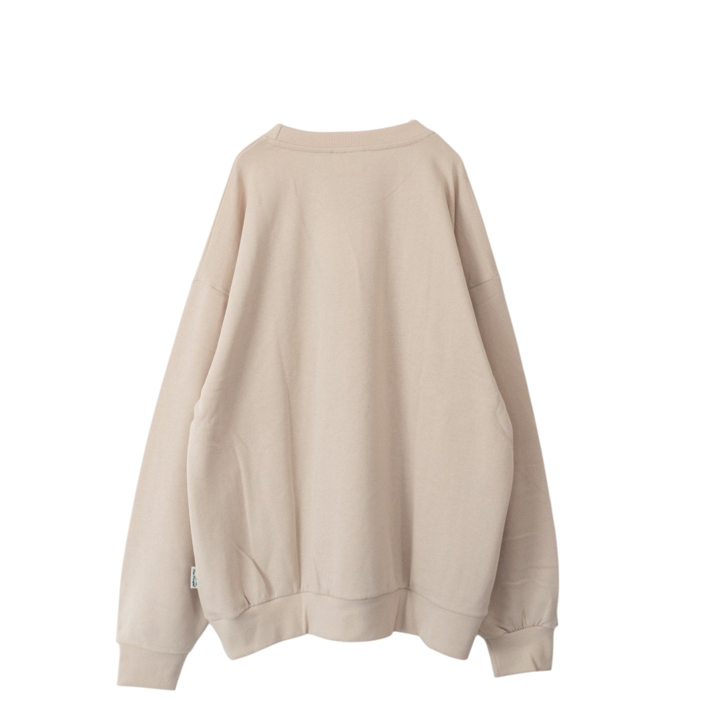 CAT 猫 ワンポイント刺繍 スウェットトップ IVORY