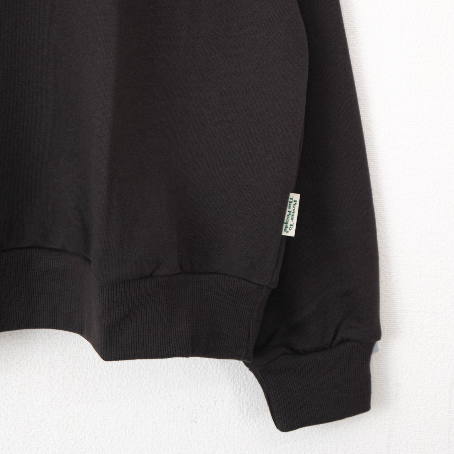 CAT 猫 ワンポイント刺繍 スウェットトップ CHARCOAL