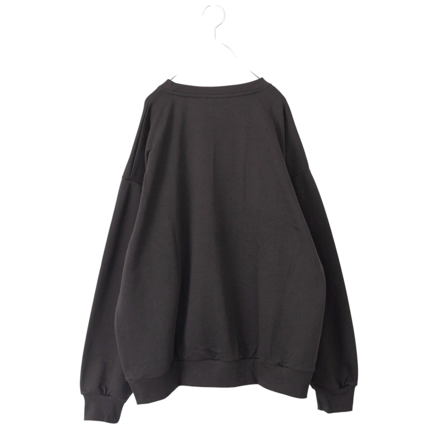 CAT 猫 ワンポイント刺繍 スウェットトップ CHARCOAL