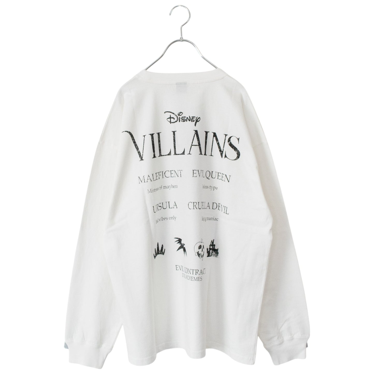 Disney Villains Tour Design Long T-Shirt in White