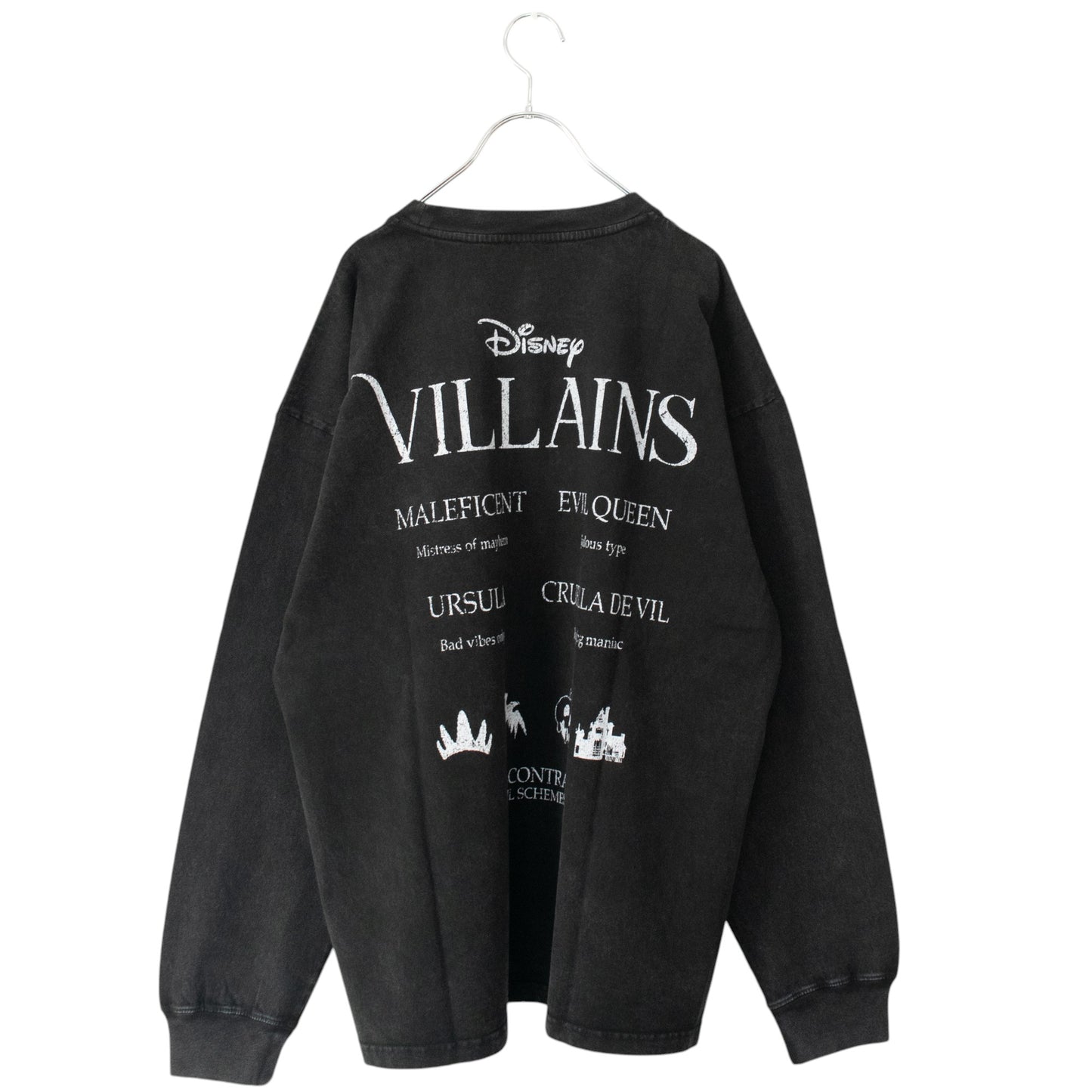 Disney Villains Tour Design Long T-Shirt BLACK