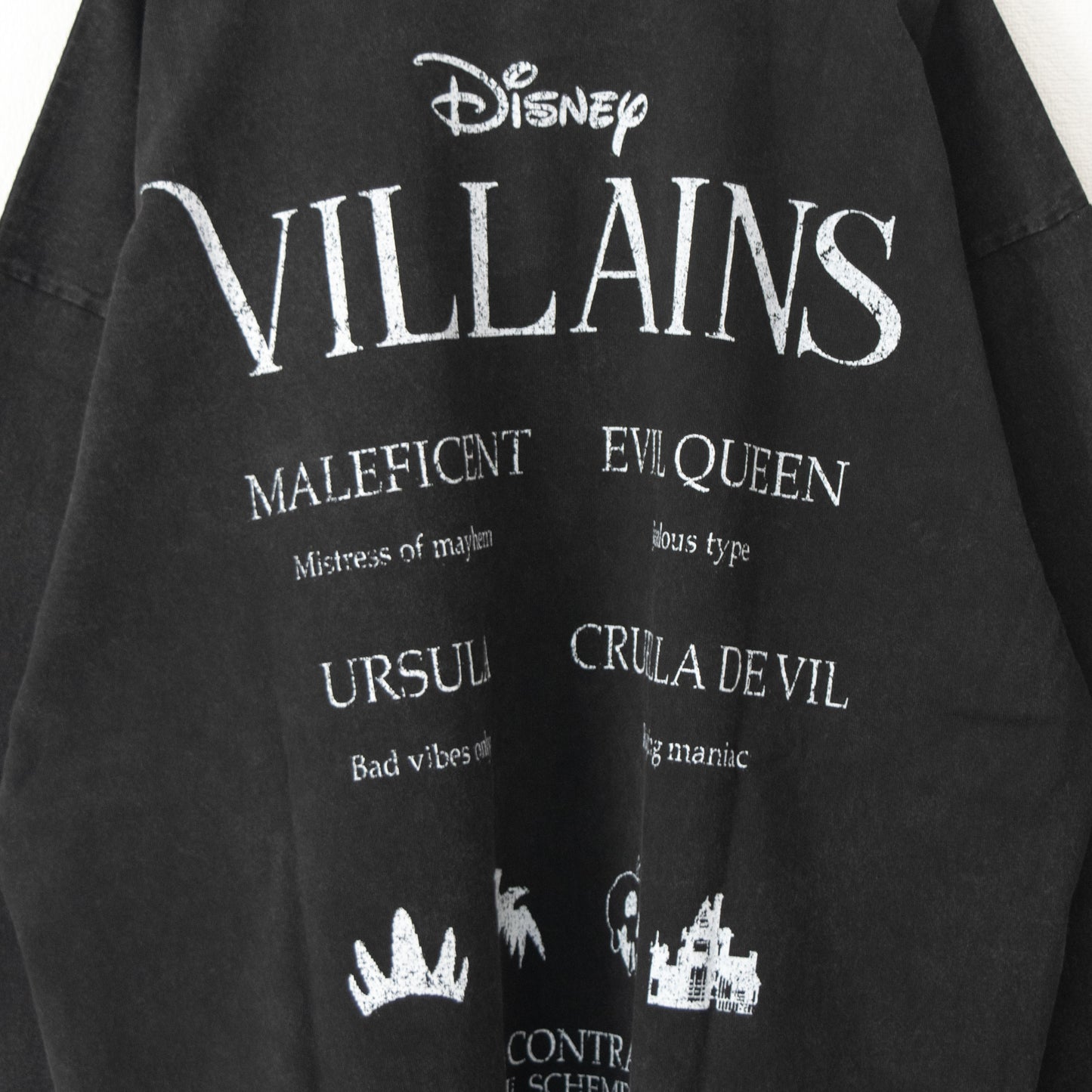 Disney Villains Tour Design Long T-Shirt BLACK