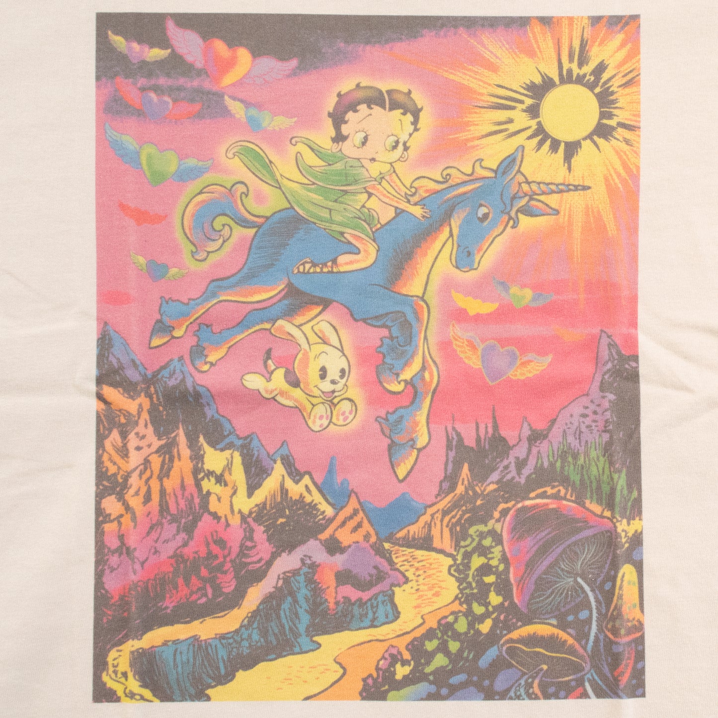 BETTY BOOP ベティちゃん Tシャツ ユニコーン BT1102 BEIGE