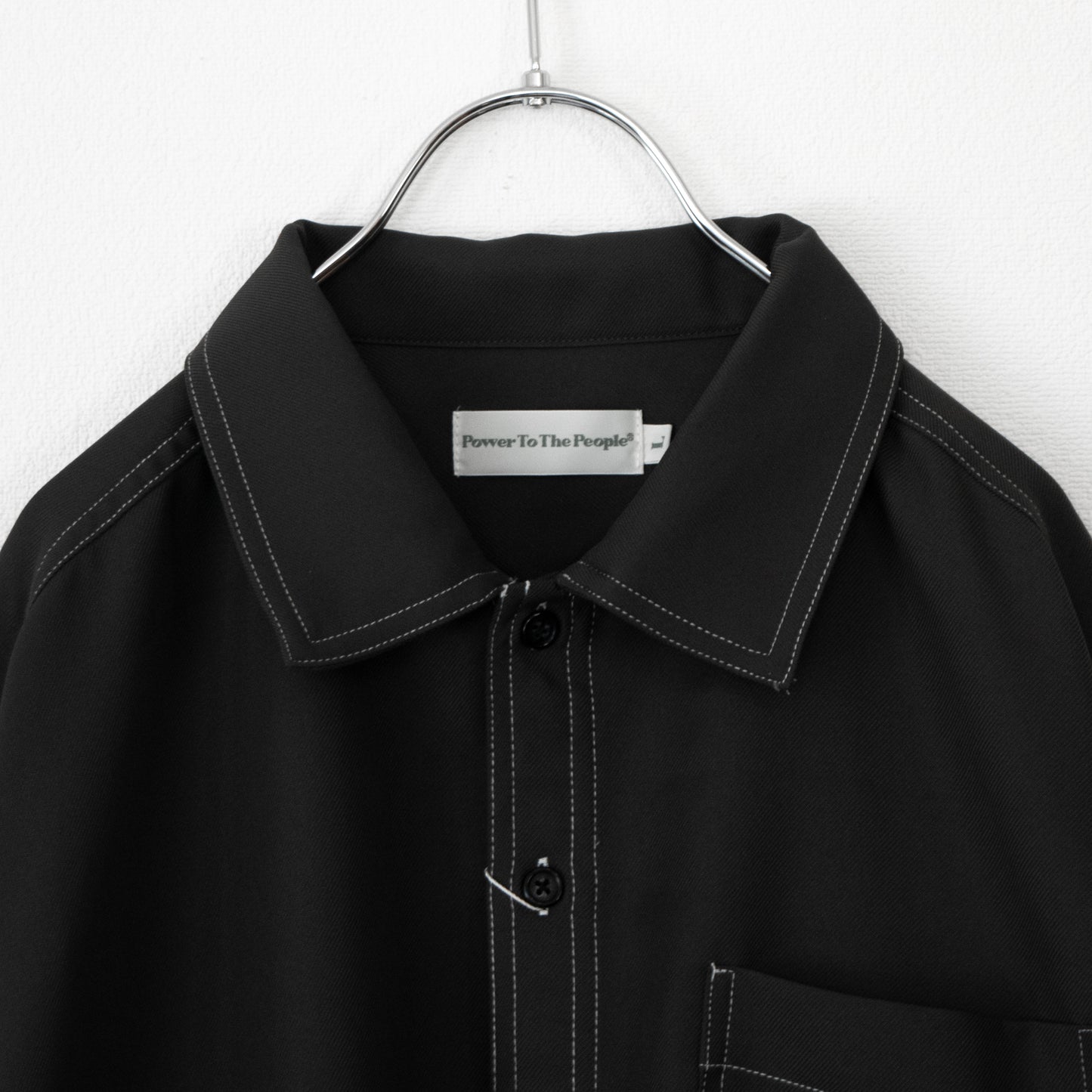 Flying Dog Embroidered Long Sleeve Shirt in CHARCOAL