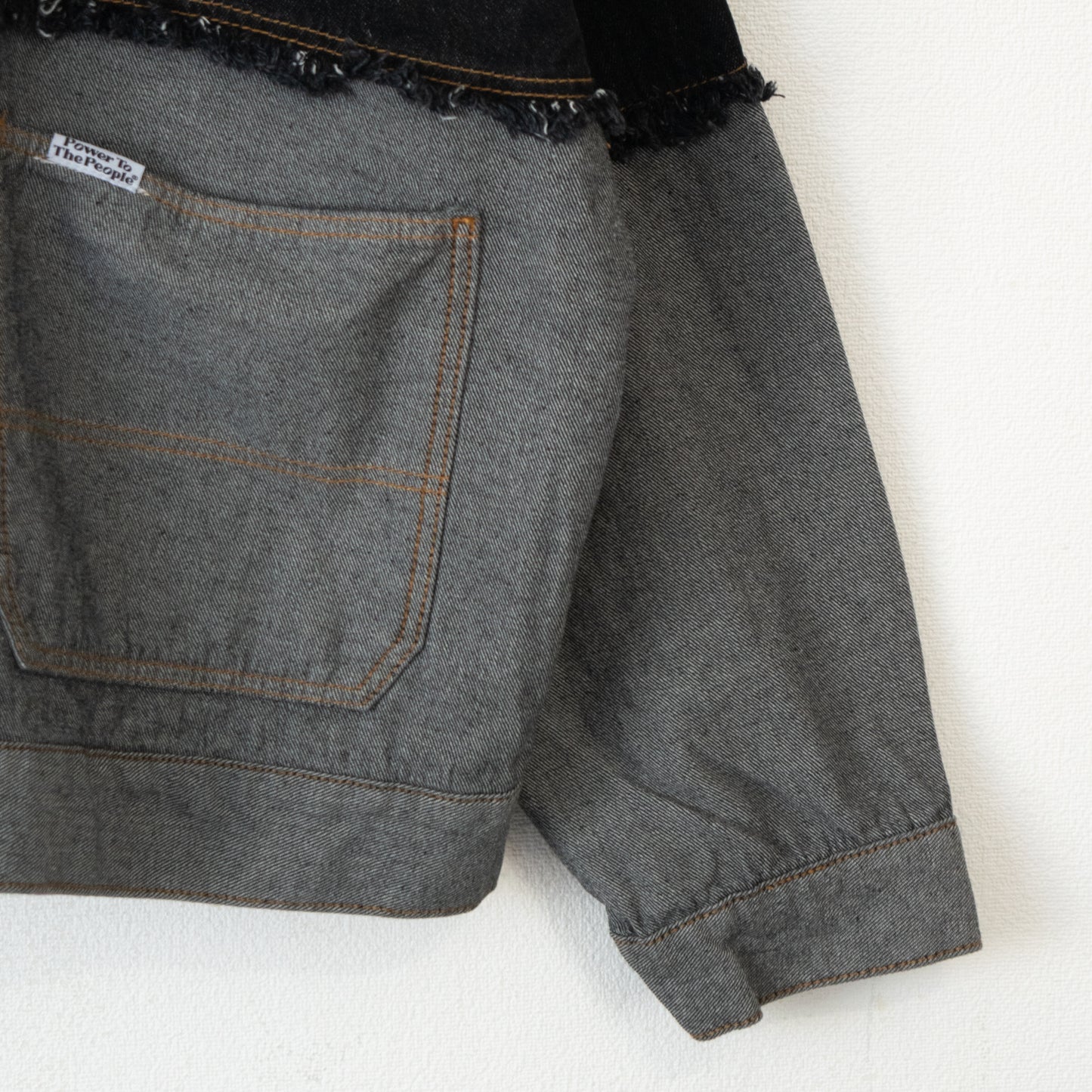 POWER TO THE PEOPLE リメイクデニムジャケット BLACK