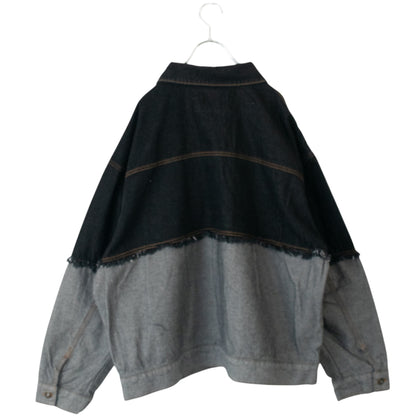 POWER TO THE PEOPLE リメイクデニムジャケット BLACK