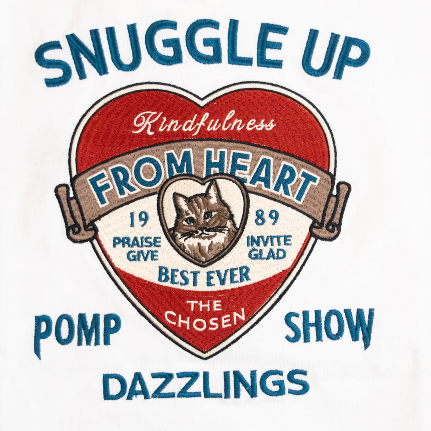 ハート CAT ロンT WHITE