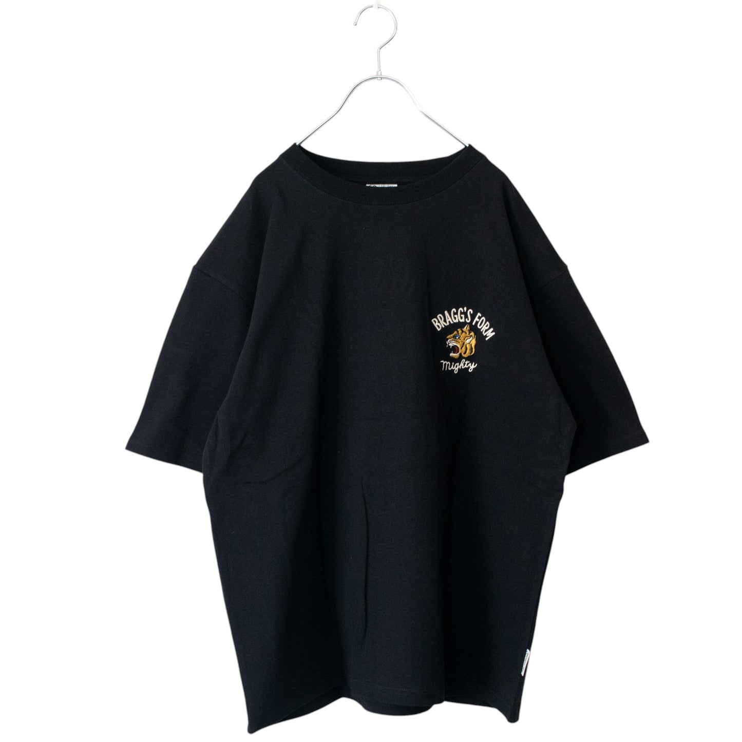 POWER TO THE PEOPLE TIGER Embroidered T-shirt BLACK