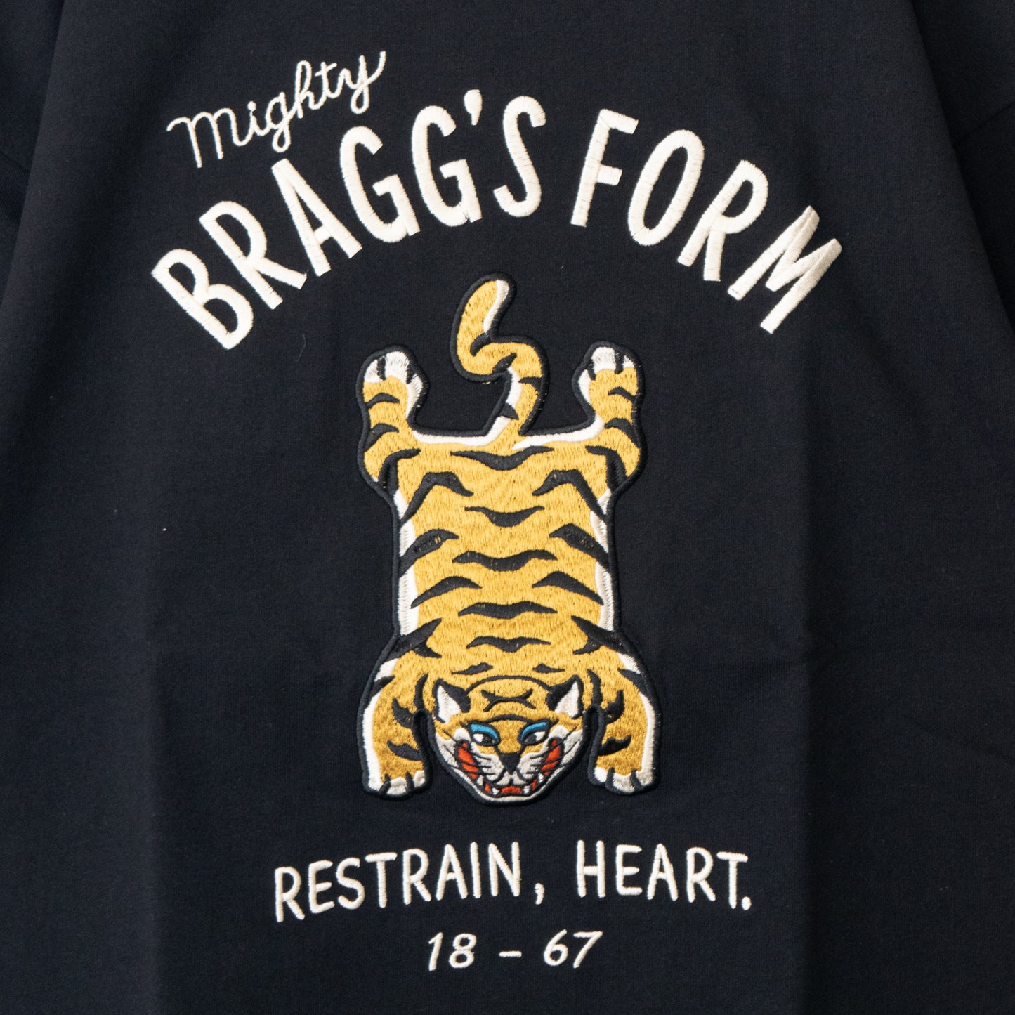 POWER TO THE PEOPLE TIGER Embroidered T-shirt BLACK