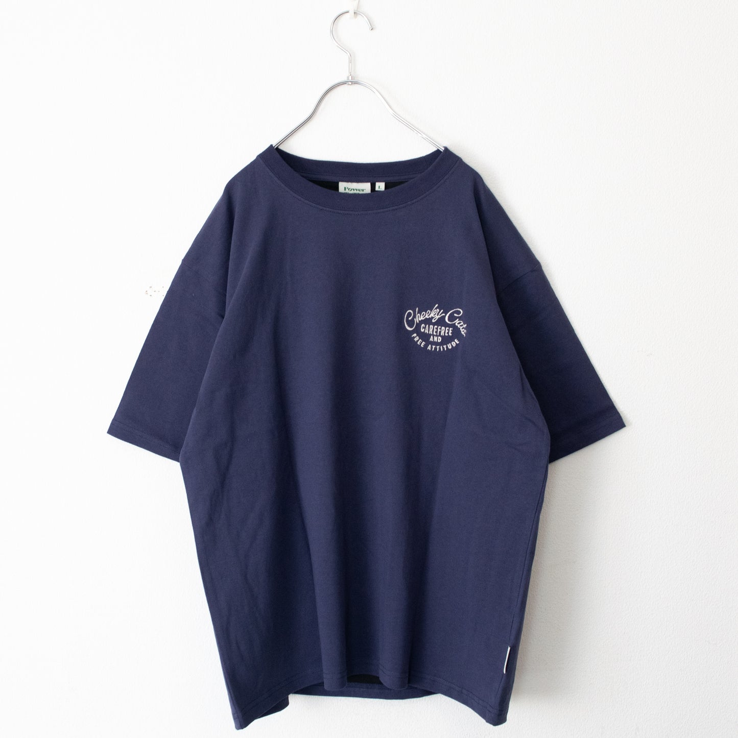 POWER TO THE PEOPLE Cirneko Embroidered T-shirt NAVY