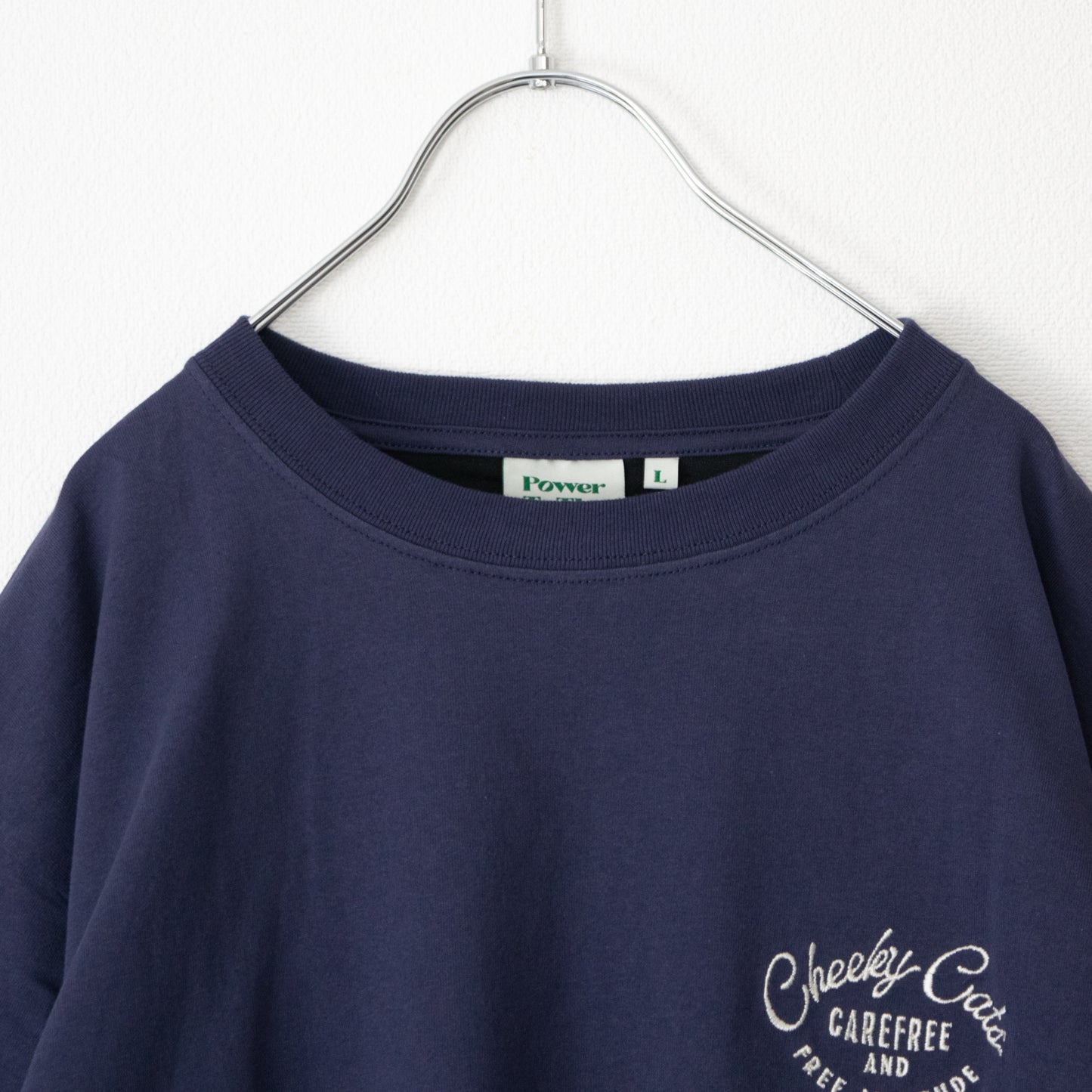 POWER TO THE PEOPLE Cirneko Embroidered T-shirt NAVY