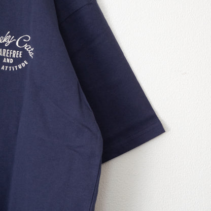 POWER TO THE PEOPLE Cirneko Embroidered T-shirt NAVY