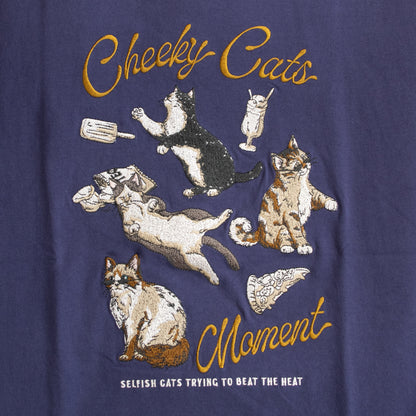 POWER TO THE PEOPLE Cirneko Embroidered T-shirt NAVY