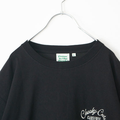 POWER TO THE PEOPLE Cirneko Embroidered T-shirt BLACK