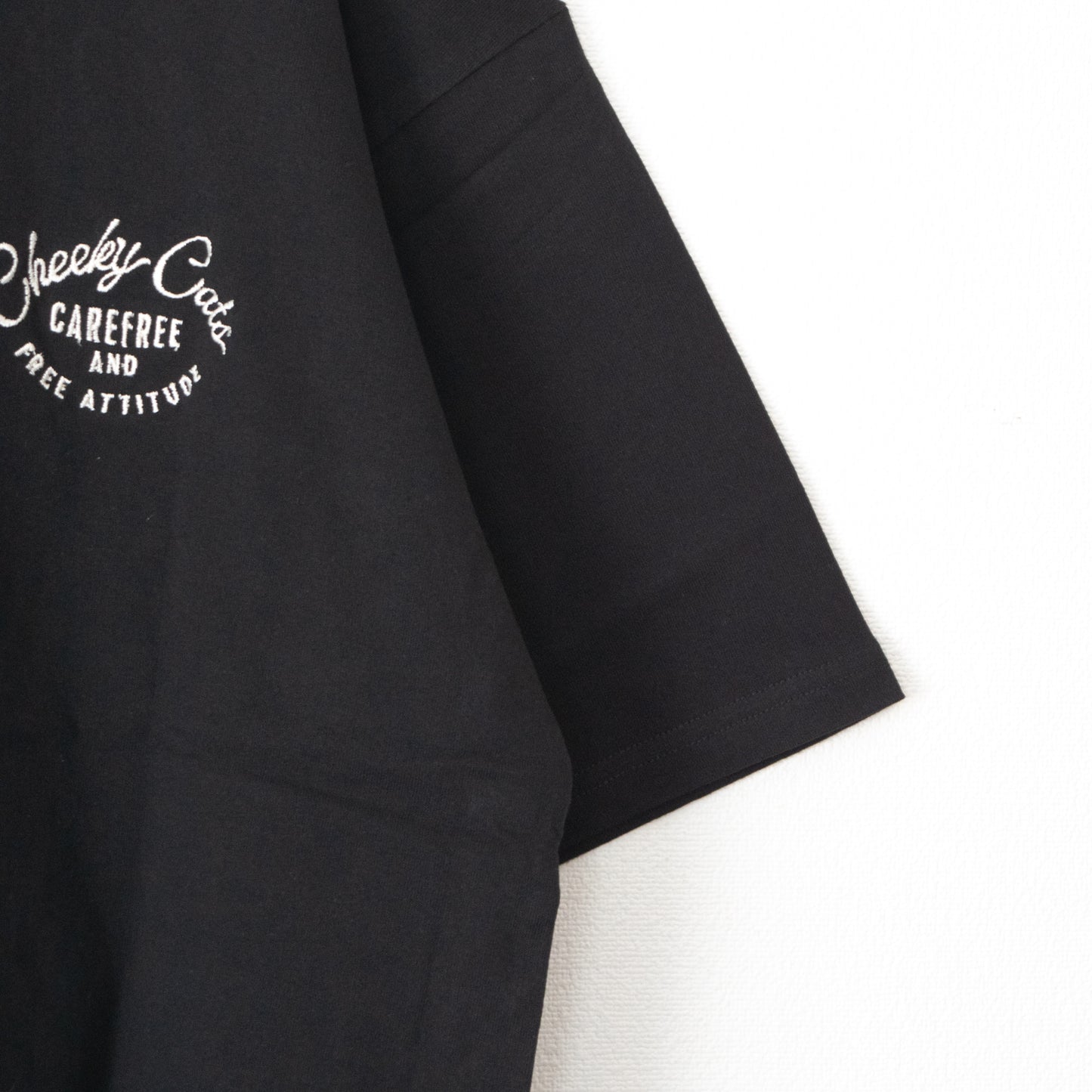 POWER TO THE PEOPLE Cirneko Embroidered T-shirt BLACK