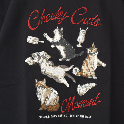 POWER TO THE PEOPLE Cirneko Embroidered T-shirt BLACK