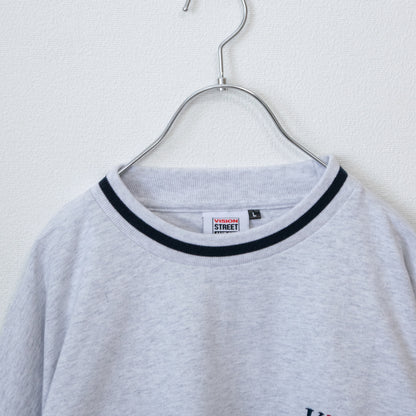 VISION STREET WEAR リブライン切り替え ロンT GRAY グレー