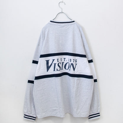 VISION STREET WEAR リブライン切り替え ロンT GRAY グレー