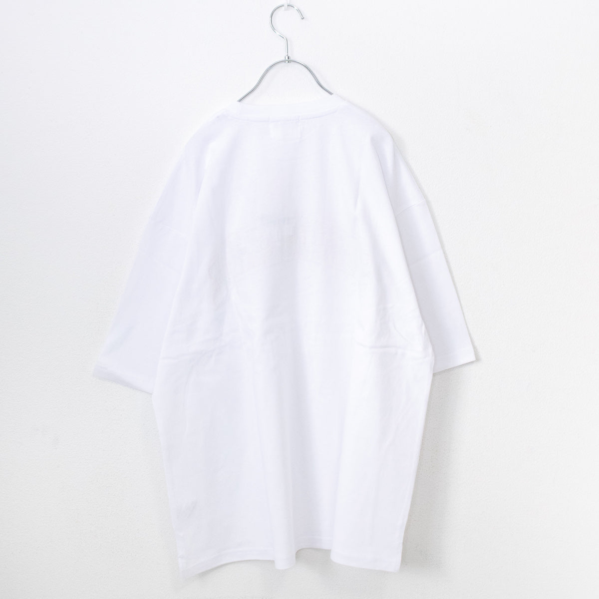 Flower logo embroidered short sleeve T-shirt WHITE