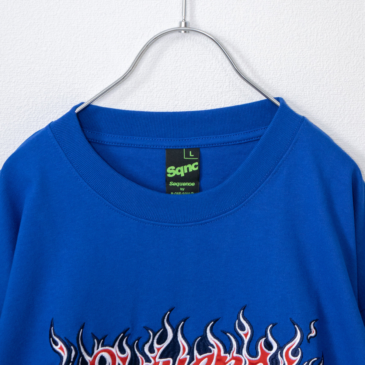 Sequence Fire Logo Short Sleeve T-Shirt BLUE