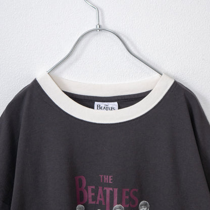 THE BEATLES ビートルズ トリム ロンT CHARCOAL チャコール
