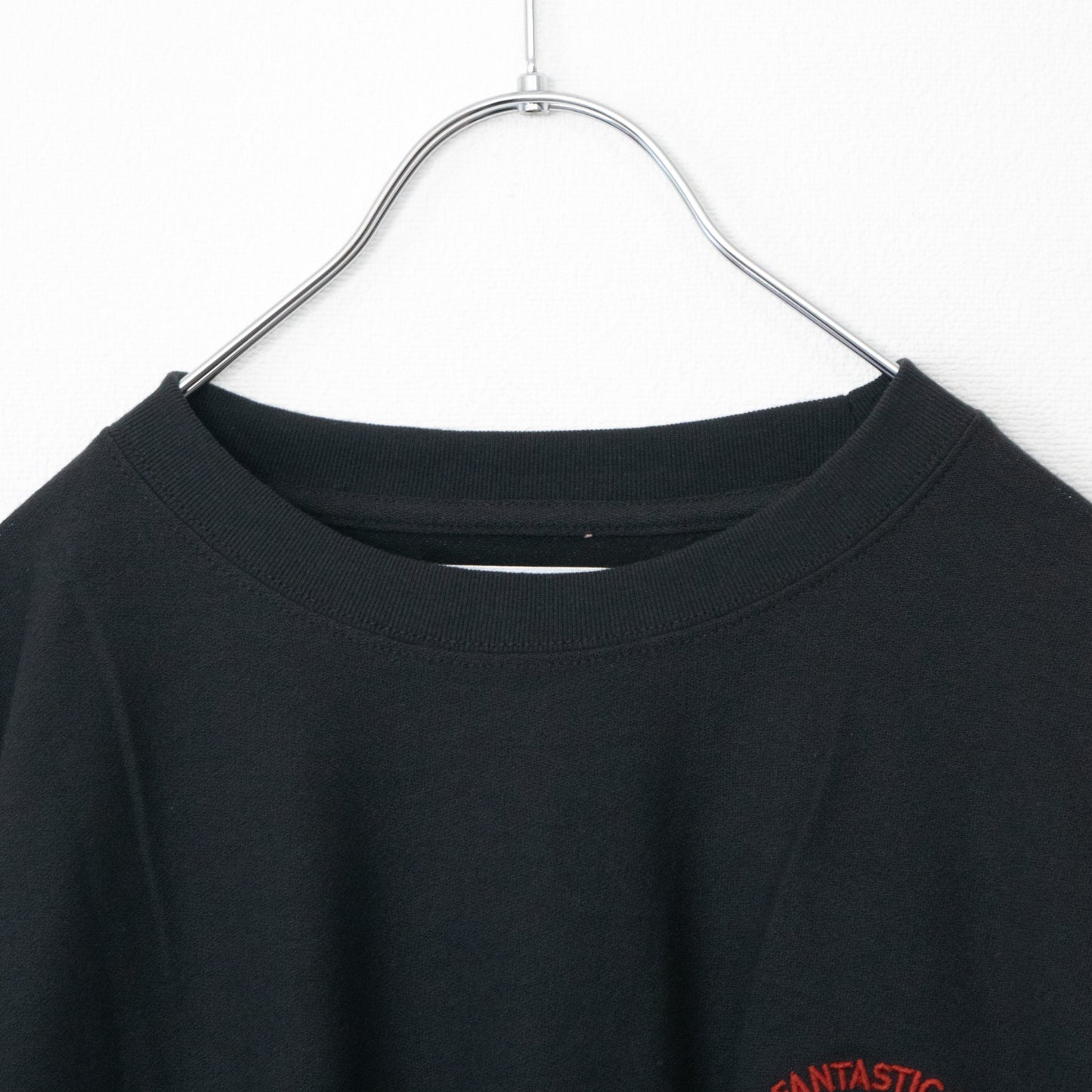 POWER TO THE PEOPLE JAPAN Series Pear-textured RAMEN Embroidered T-shirt BLACK