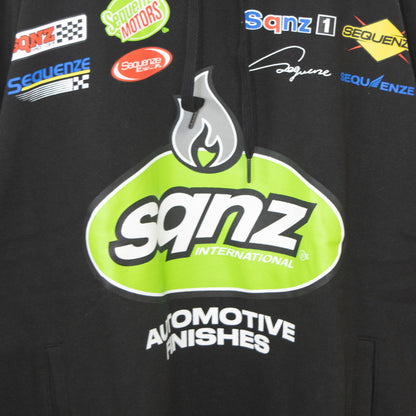 SEQUENZ/SQNZ レーシング プルオーバーフーディ パーカー BLACK
