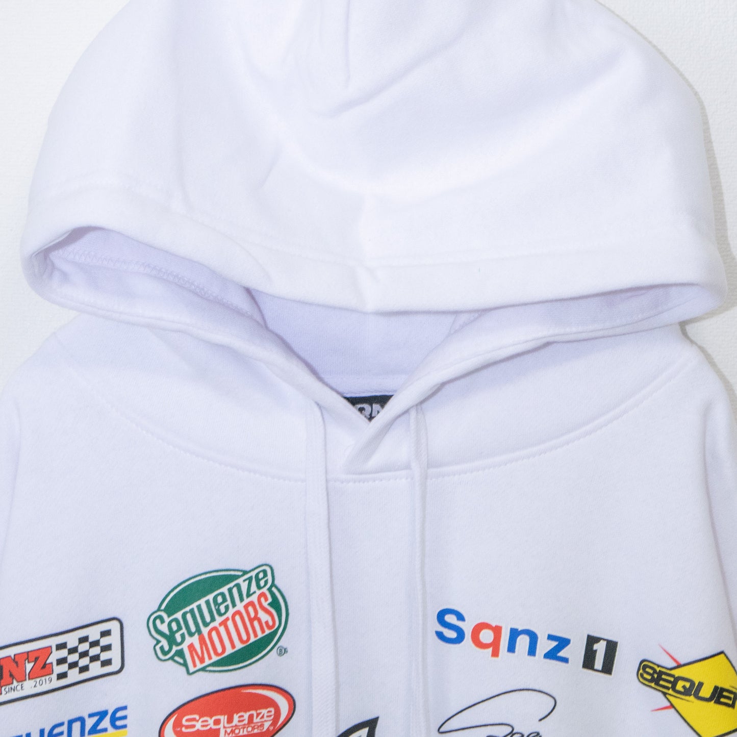 SEQUENZ/SQNZ Racing Pullover Hoodie Parka WHITE