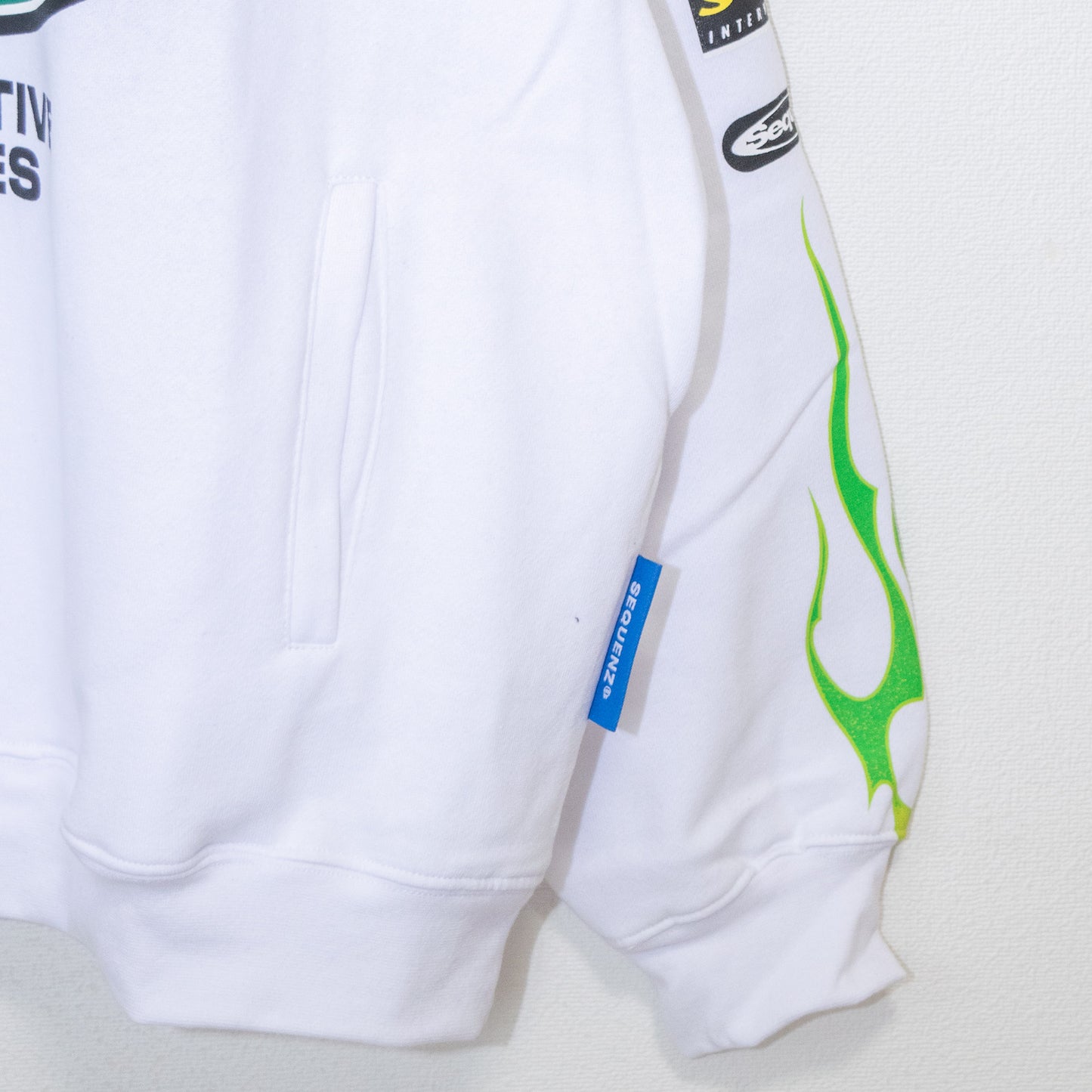 SEQUENZ/SQNZ Racing Pullover Hoodie Parka WHITE