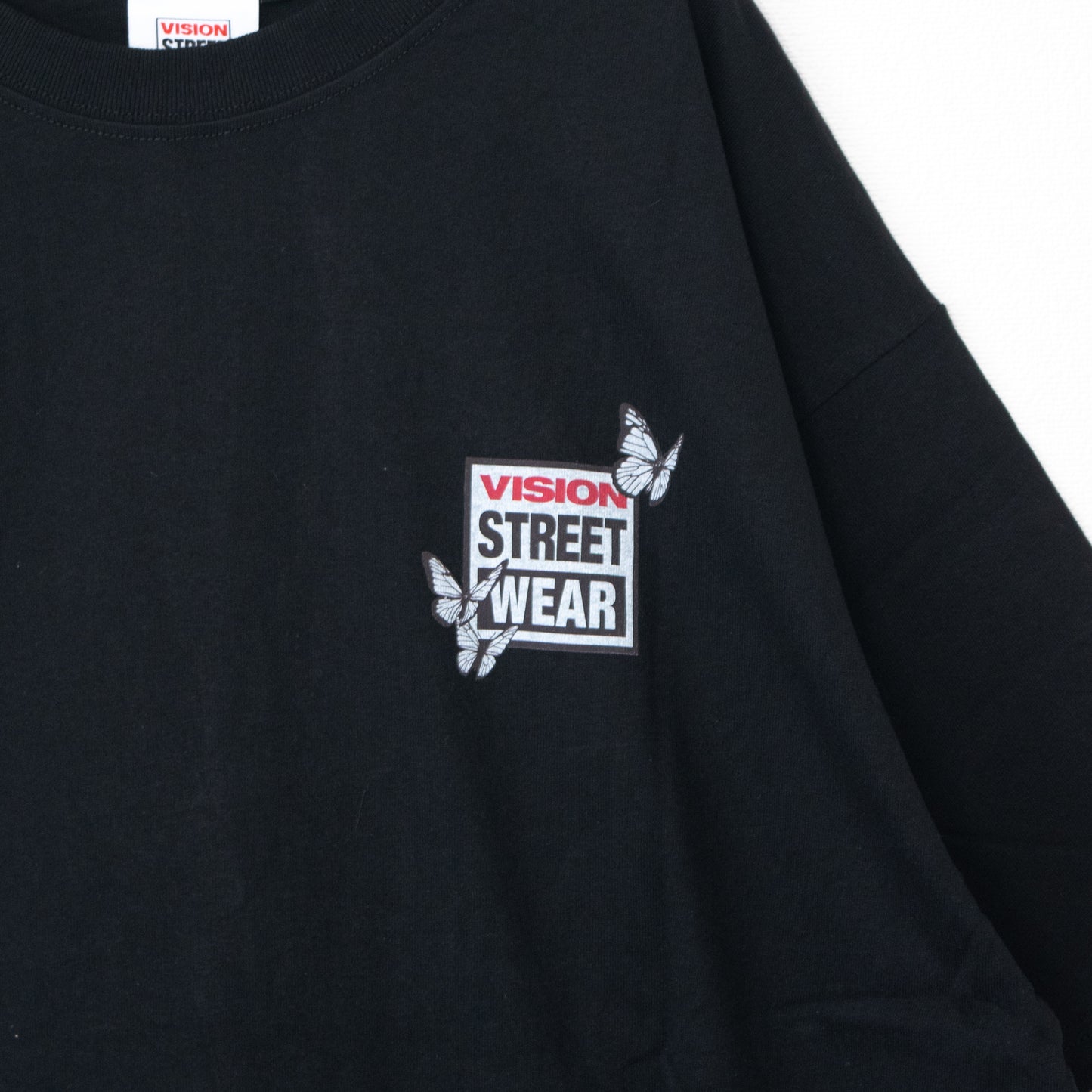 VISION STREET WEAR Butterfly Mag Logo T-Shirt BLACK