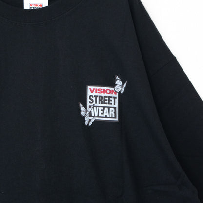 VISION STREET WEAR Butterfly Mag Logo T-Shirt BLACK