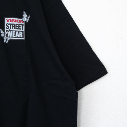 VISION STREET WEAR Butterfly Mag Logo T-Shirt BLACK