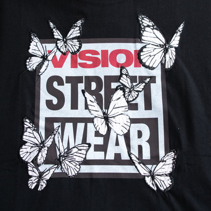 VISION STREET WEAR Butterfly Mag Logo T-Shirt BLACK