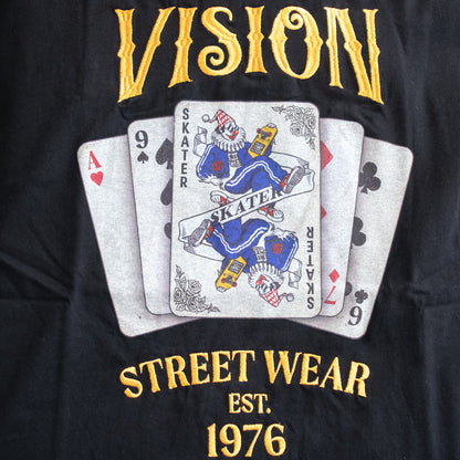 VISION STREET WEAR スケーター トランプ Tシャツ BLACK