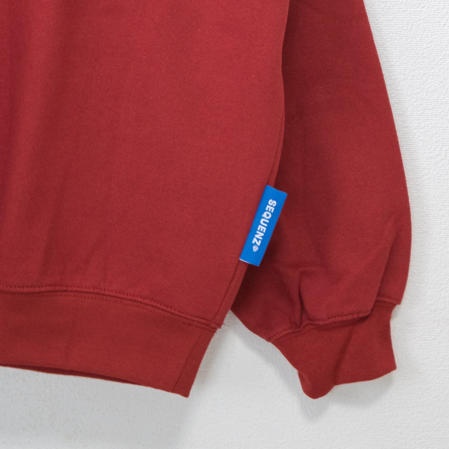 SEQUENZ FLAME THUG'S FIRE LOGO EMBROIDERED SWEATSHIRT RED