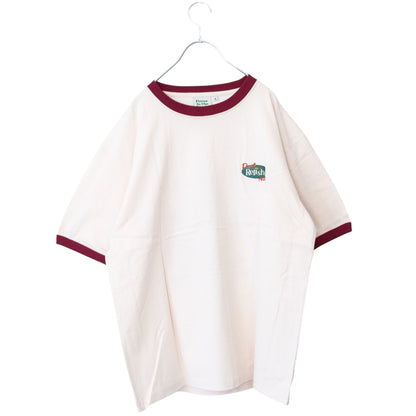 POWER TO THE PEOPLE Cream Soda Embroidered T-Shirt in White/Red