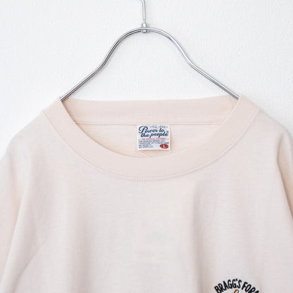 POWER TO THE PEOPLE One-Point Tiger Embroidered T-Shirt in White