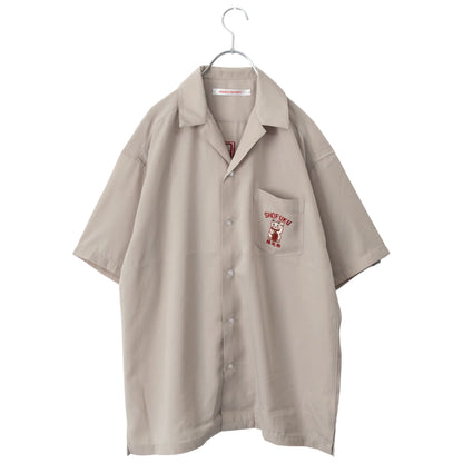 POWER TO THE PEOPLE JAPAN Series MANEKINEKO 開襟 半袖シャツ IVORY