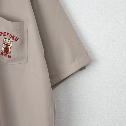 POWER TO THE PEOPLE JAPAN Series MANEKINEKO 開襟 半袖シャツ IVORY